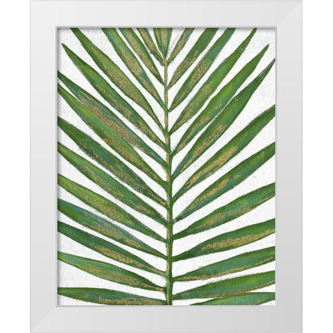 Summer Palm White Modern Wood Framed Art Print by Tava Studios
