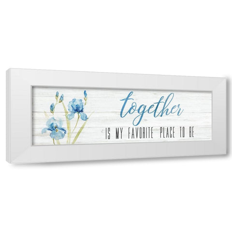 Together White Modern Wood Framed Art Print by Nan