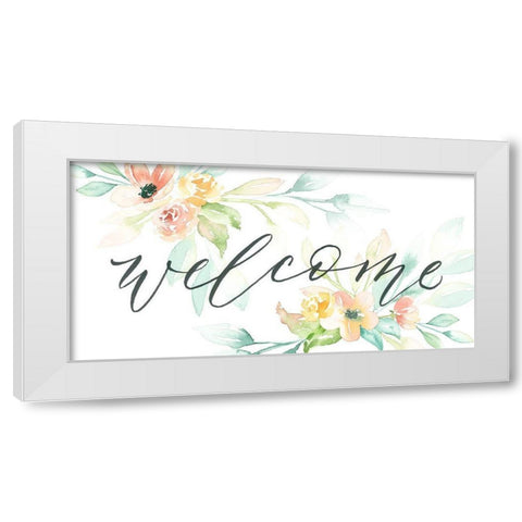 Welcome White Modern Wood Framed Art Print by Brockmon, Kristen