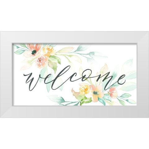 Welcome White Modern Wood Framed Art Print by Brockmon, Kristen