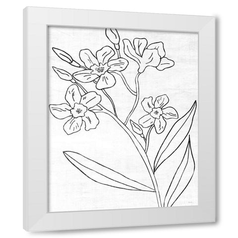 Botanical Sketch II White Modern Wood Framed Art Print by Carpentieri, Natalie