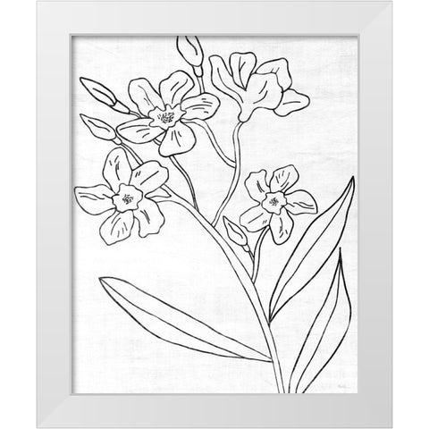 Botanical Sketch II White Modern Wood Framed Art Print by Carpentieri, Natalie