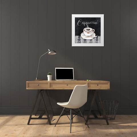 Specialty Cappuccino White Modern Wood Framed Art Print by Tava Studios