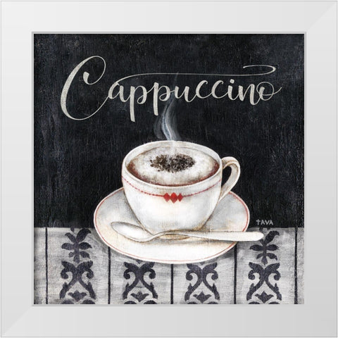 Specialty Cappuccino White Modern Wood Framed Art Print by Tava Studios