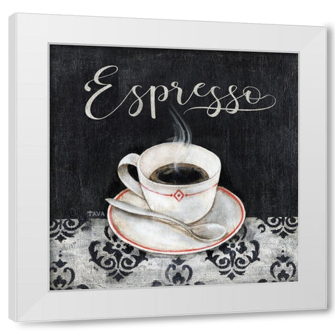 Specialty Espresso White Modern Wood Framed Art Print by Tava Studios