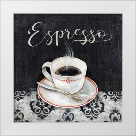 Specialty Espresso White Modern Wood Framed Art Print by Tava Studios