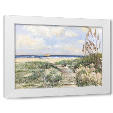 Summer Seas White Modern Wood Framed Art Print by Swatland, Sally