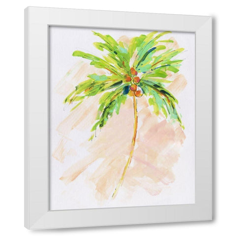 Coconut Palm II White Modern Wood Framed Art Print by Swatland, Sally