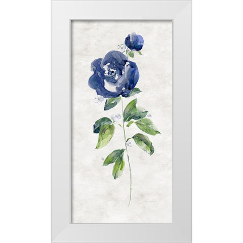 Forever Blue II White Modern Wood Framed Art Print by Swatland, Sally