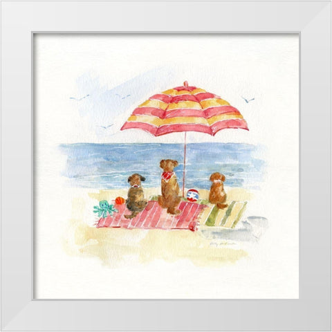 Dog Days of Summer II White Modern Wood Framed Art Print by Swatland, Sally