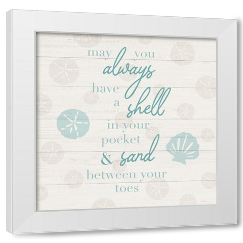 Shell in Your Pocket White Modern Wood Framed Art Print by Carpentieri, Natalie