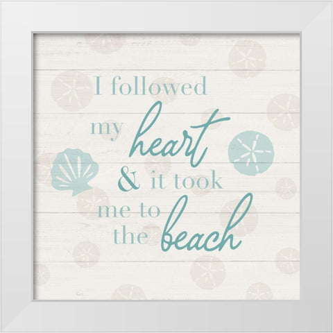Followed My Heart White Modern Wood Framed Art Print by Carpentieri, Natalie