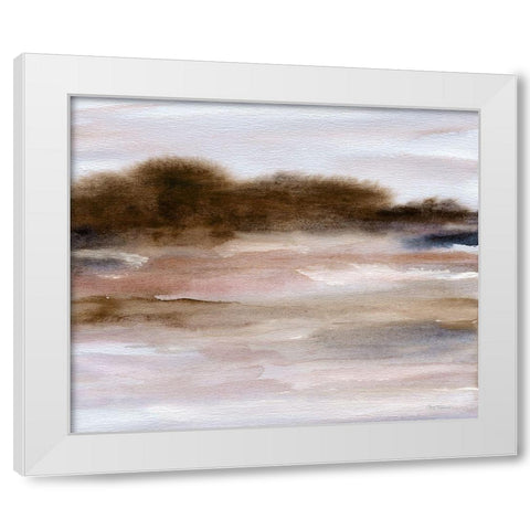 Autumnal Bay White Modern Wood Framed Art Print by Robinson, Carol