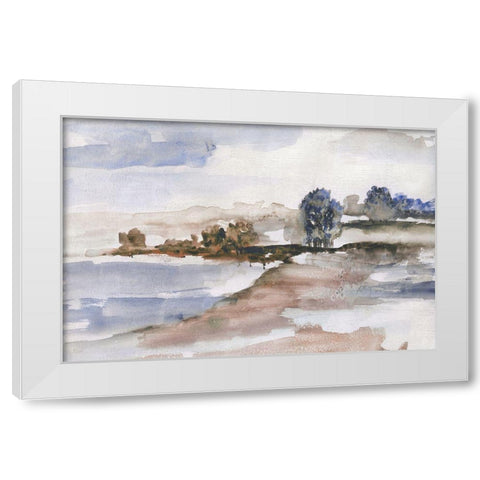 Mountain Cove White Modern Wood Framed Art Print by Nan