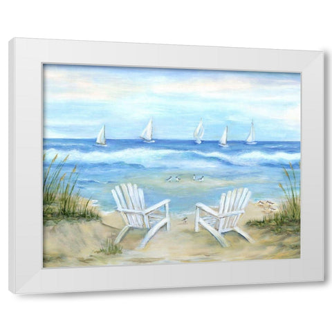 Seaside Escape White Modern Wood Framed Art Print by Dunlap, Marilyn