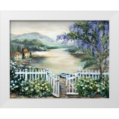 Tuscan Shore White Modern Wood Framed Art Print by Dunlap, Marilyn