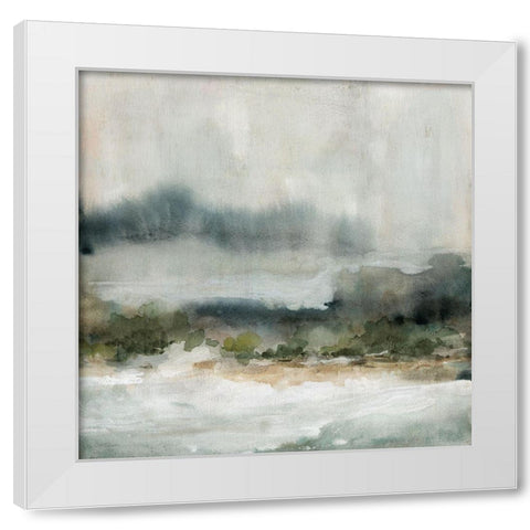 Textured Rain I White Modern Wood Framed Art Print by Robinson, Carol