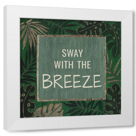 Sway with the Breeze White Modern Wood Framed Art Print by Tava Studios
