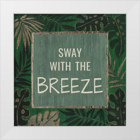 Sway with the Breeze White Modern Wood Framed Art Print by Tava Studios