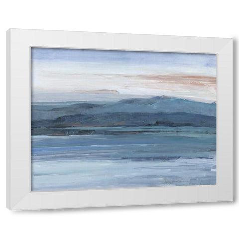 Across the Lake White Modern Wood Framed Art Print by Swatland, Sally