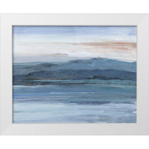 Across the Lake White Modern Wood Framed Art Print by Swatland, Sally