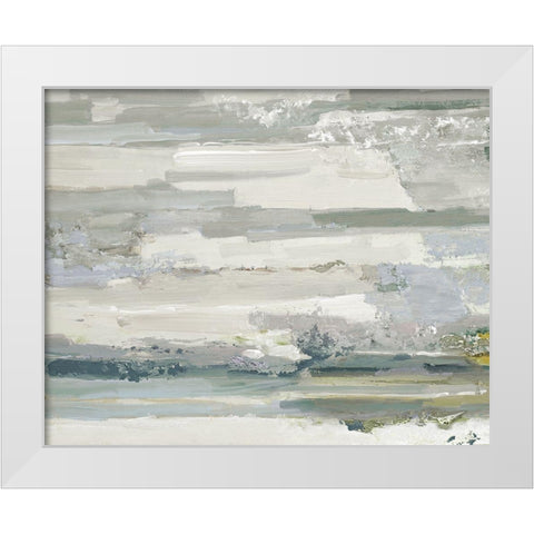 Meadowlands White Modern Wood Framed Art Print by Swatland, Sally