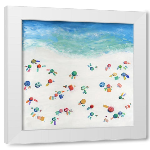 Summer Colors White Modern Wood Framed Art Print by Dunlap, Marilyn