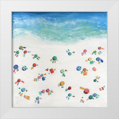 Summer Colors White Modern Wood Framed Art Print by Dunlap, Marilyn