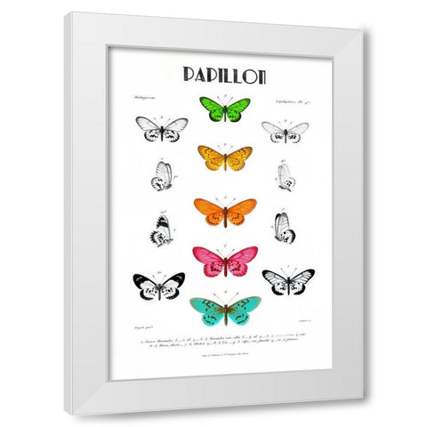 Papillion White Modern Wood Framed Art Print by Donovan, Kelly