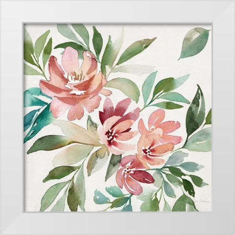 Garden Blush I White Modern Wood Framed Art Print by Brockmon, Kristen