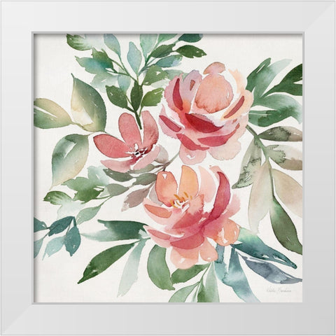 Garden Blush II White Modern Wood Framed Art Print by Brockmon, Kristen