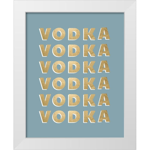 Vodka White Modern Wood Framed Art Print by Designs, CAD