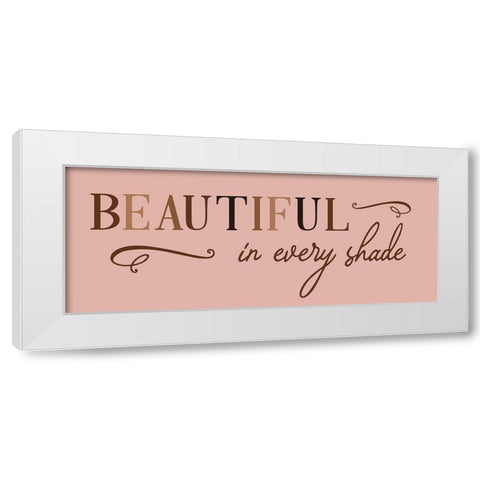 Every Shade White Modern Wood Framed Art Print by CAD Designs