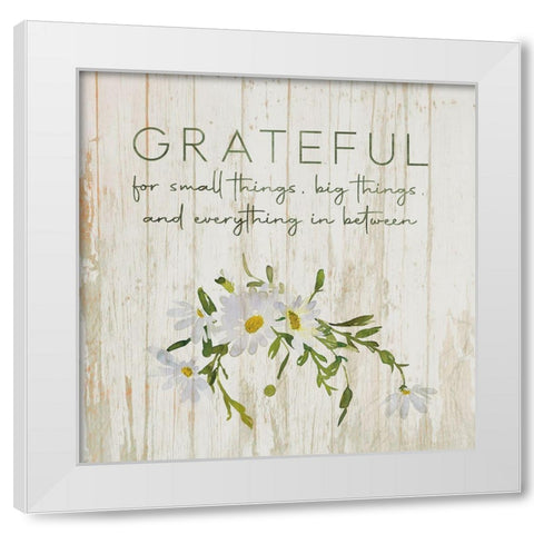 Grateful White Modern Wood Framed Art Print by Jill, Susan