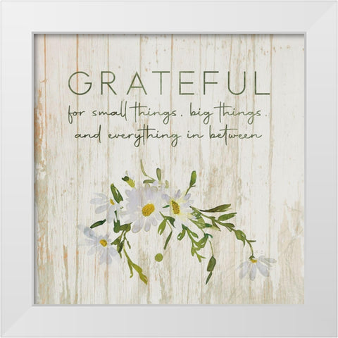 Grateful White Modern Wood Framed Art Print by Jill, Susan