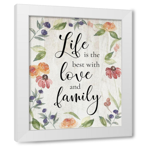 Life is the Best White Modern Wood Framed Art Print by Brockmon, Kristen