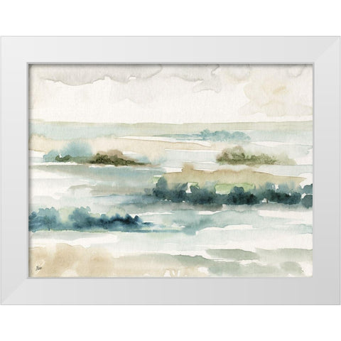 Pastel Panorama White Modern Wood Framed Art Print by Nan