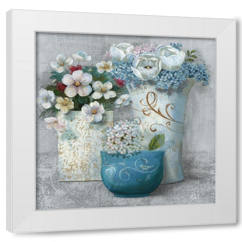 Chic Bouquet Bouquet I White Modern Wood Framed Art Print by Nan