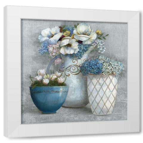 Chic Bouquet Bouquet II White Modern Wood Framed Art Print by Nan