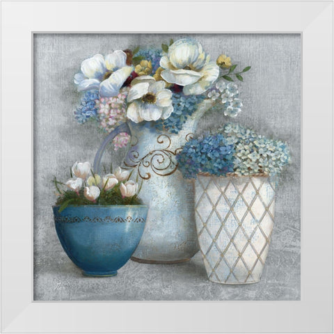 Chic Bouquet Bouquet II White Modern Wood Framed Art Print by Nan