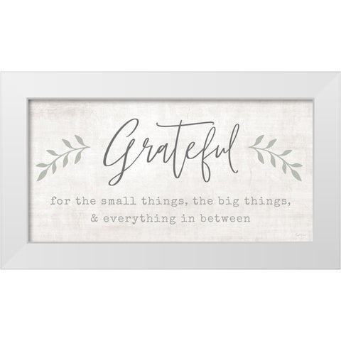 Grateful for Everything White Modern Wood Framed Art Print by Carpentieri, Natalie