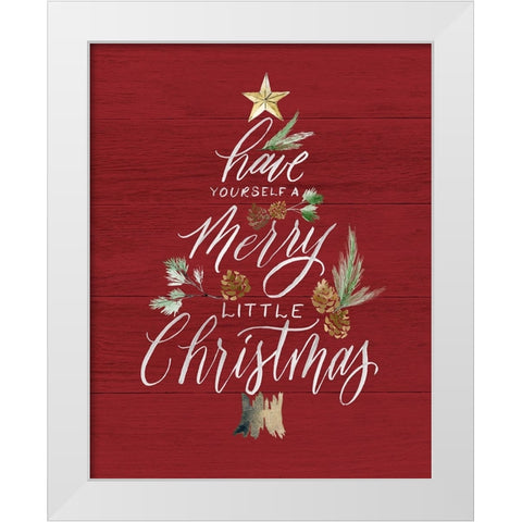 Merry Little Christmas White Modern Wood Framed Art Print by Brockmon, Kristen