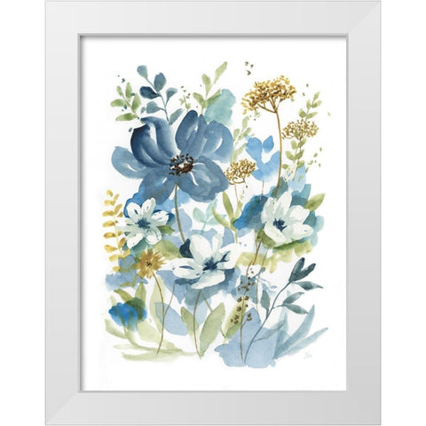 Wild Medley I White Modern Wood Framed Art Print by Nan