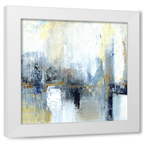 Sweeping City I White Modern Wood Framed Art Print by Tava Studios