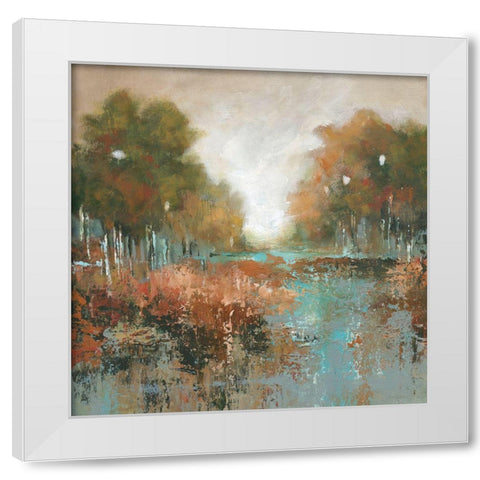 Autumn Walk White Modern Wood Framed Art Print by Robinson, Carol