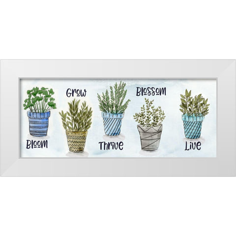 Potted Inspirations White Modern Wood Framed Art Print by Jill, Susan