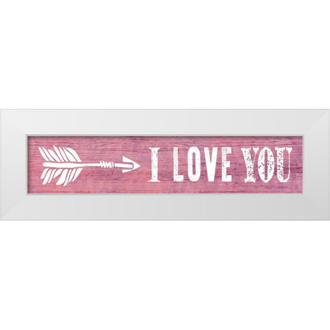 I Love You White Modern Wood Framed Art Print by Knutsen, Conrad