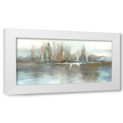 Big City Lights White Modern Wood Framed Art Print by Knutsen, Conrad