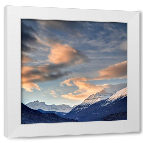 Indigo Sunset White Modern Wood Framed Art Print by Delimont, Danita