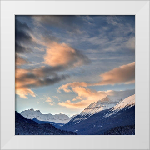 Indigo Sunset White Modern Wood Framed Art Print by Delimont, Danita